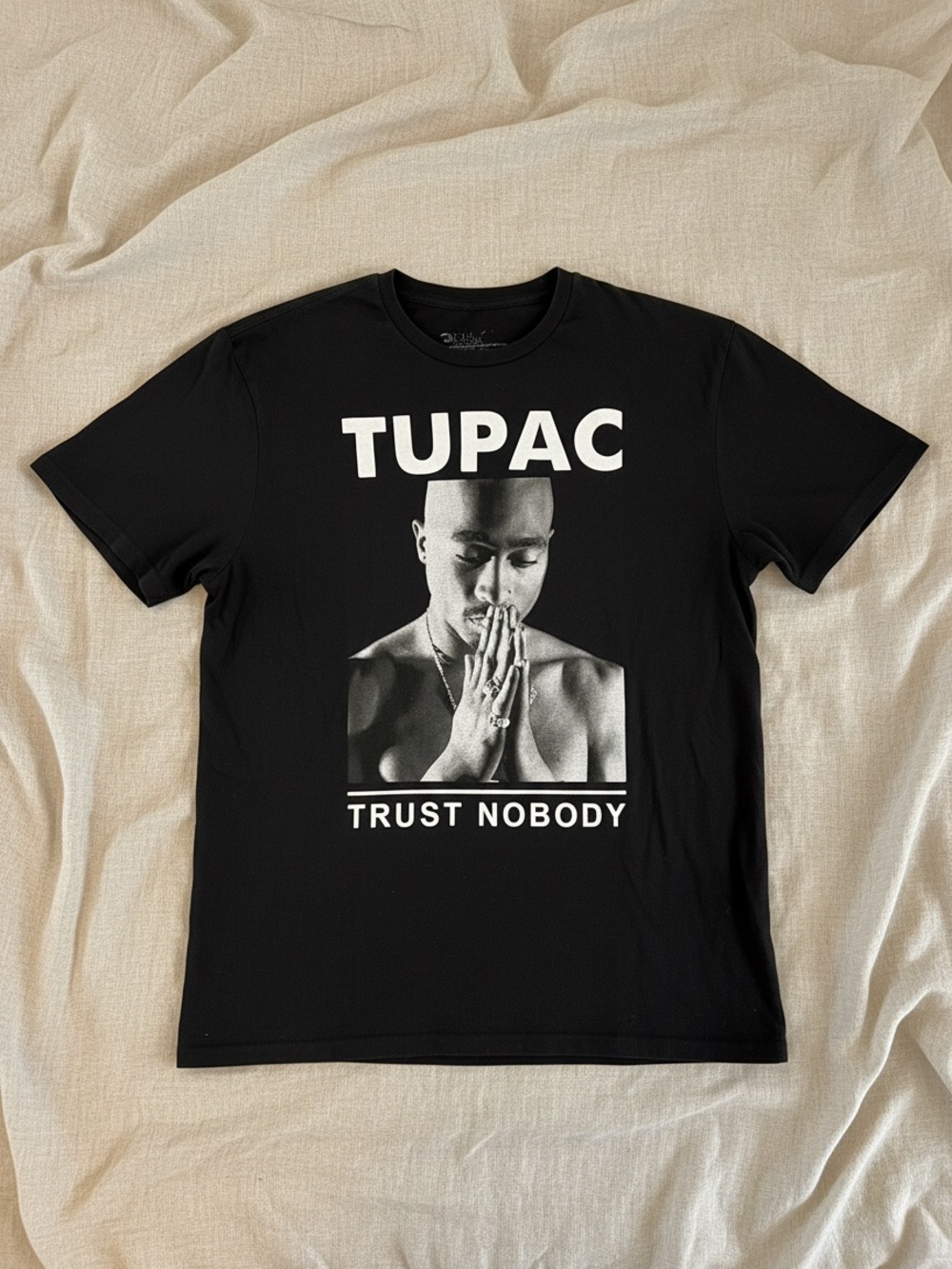 Official 2Pac Trust Nobody Graphic T-Shirt Large Black Tupac Rap Hip Hop Tee